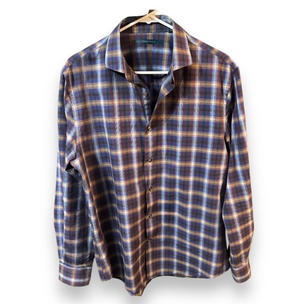 Perry Ellis Long Sleeve Flannel Shirt - Medium - Picture 4 of 7